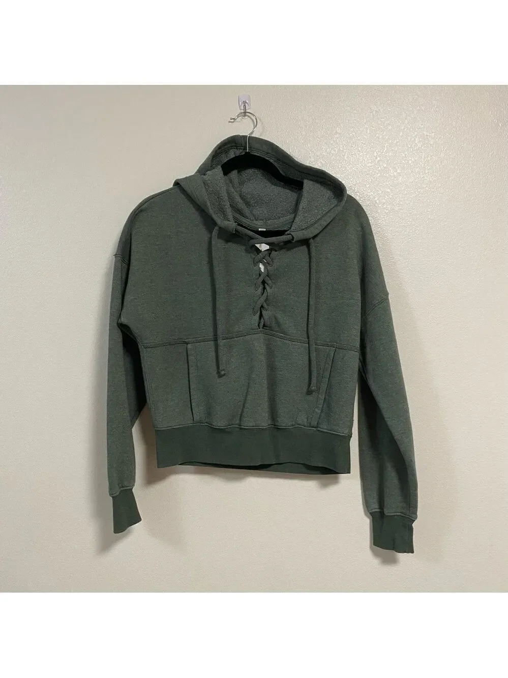 Free People Hoodie Women’s Size XS Army Green FP Movement Believer Sweat Hoodie
